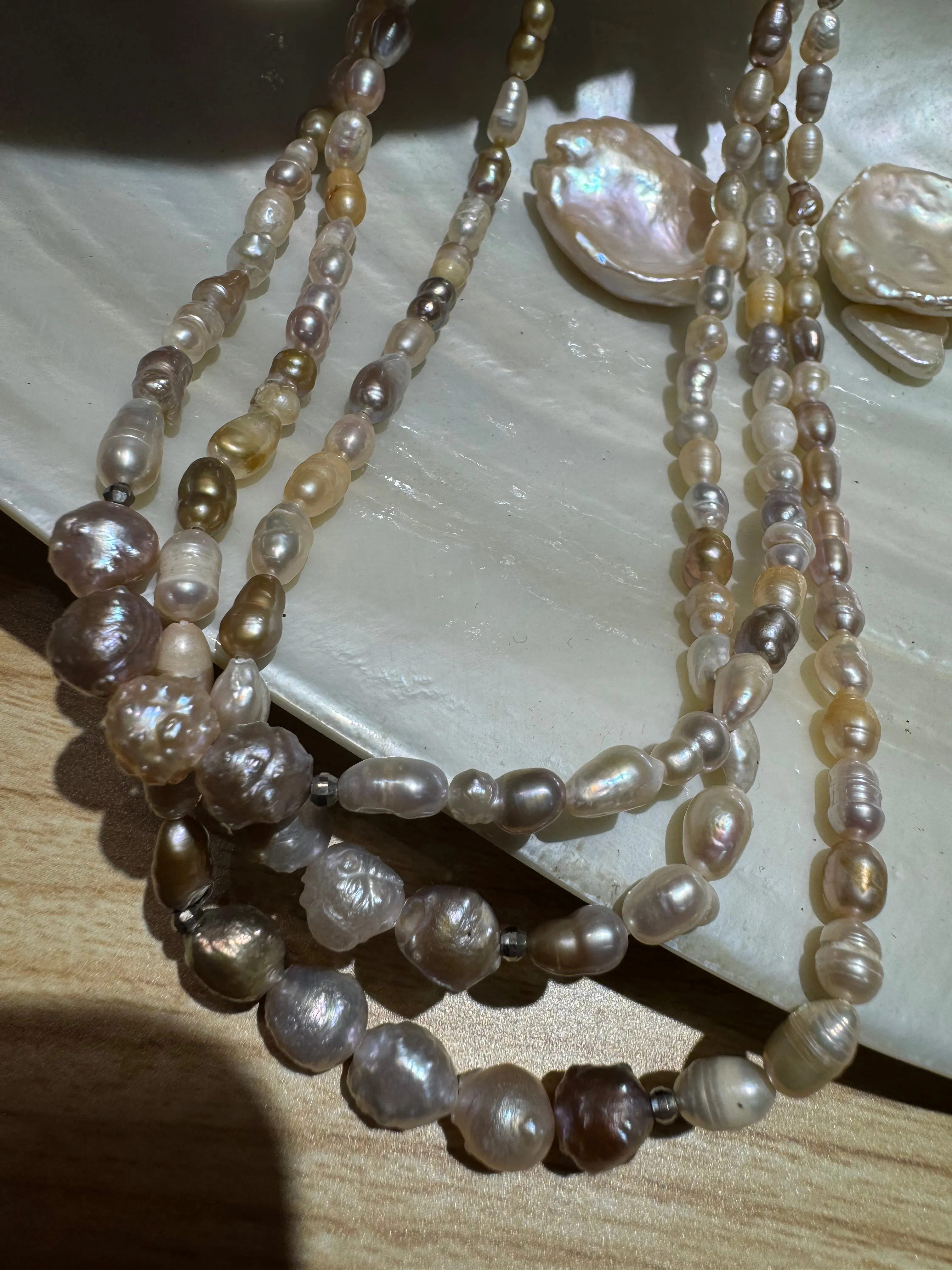 Stunning Triple Strand Freshwater Pearls