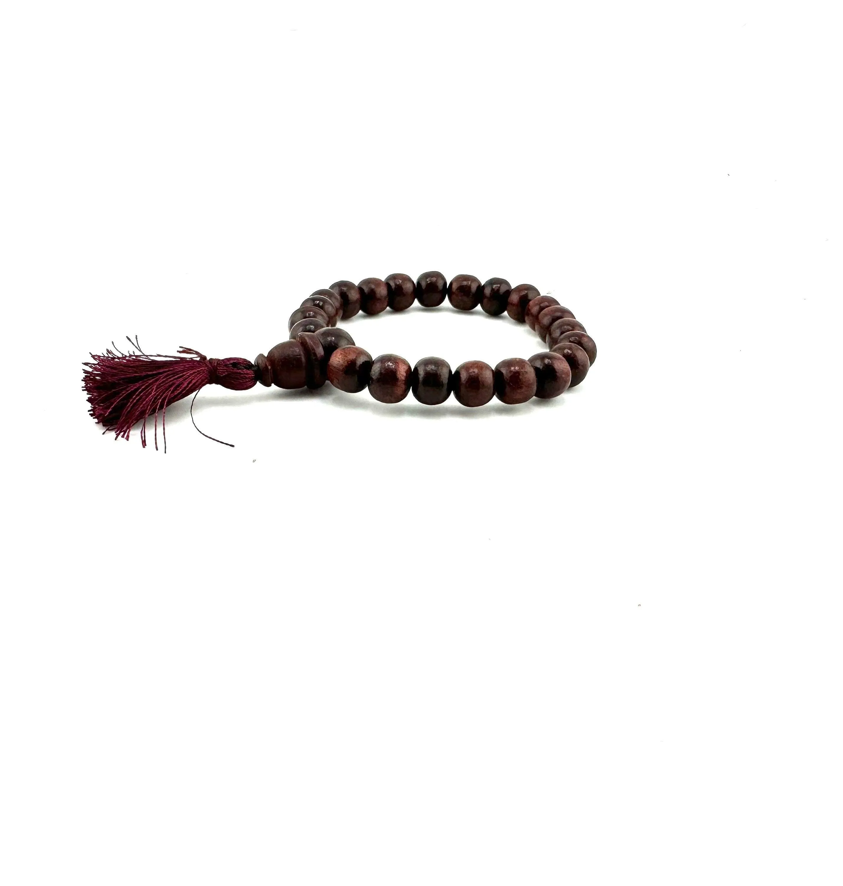 Tibetan Red Sandalwood Fine Stretch Bracelet 10mm