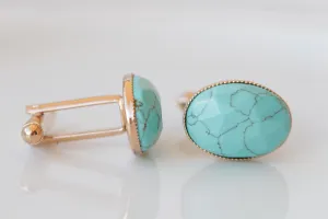 TURQUOISE CUFFLINKS