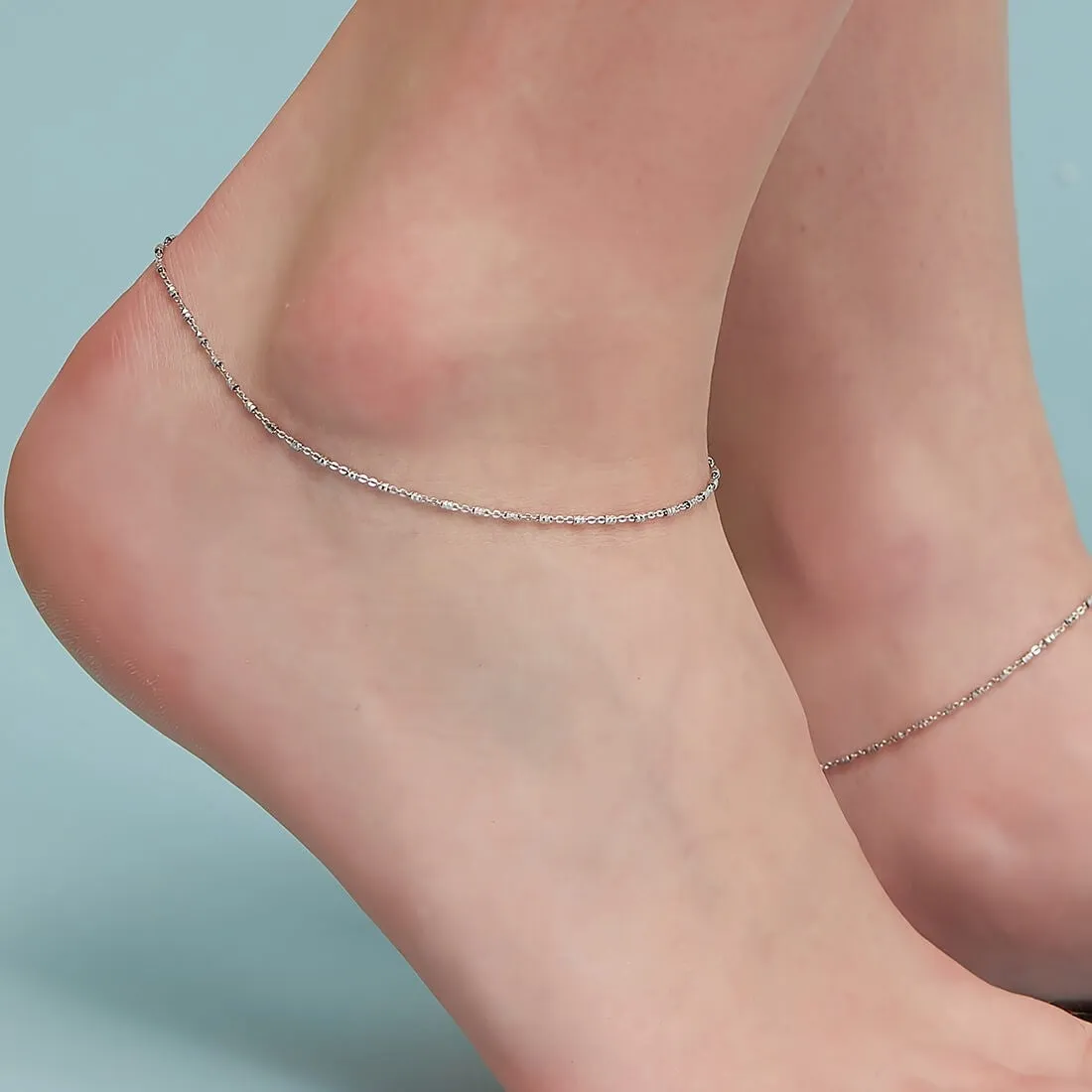 Twisted 925 Sterling Silver Anklets