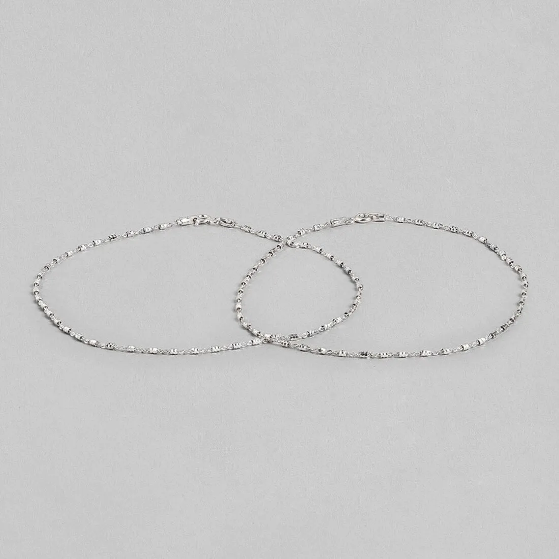 Twisted 925 Sterling Silver Anklets