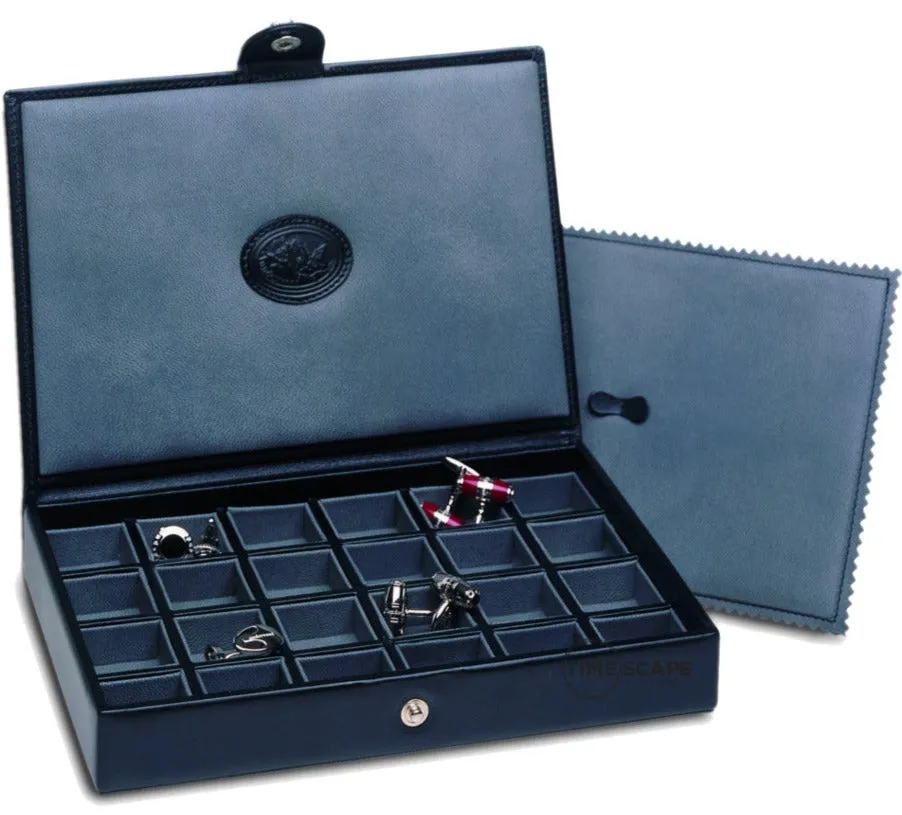 UNDERWOOD (LONDON) - 24-Unit Leather Cufflink Box | UN221/BLK