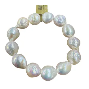 White Fireball Freshwater Pearl Bracelet